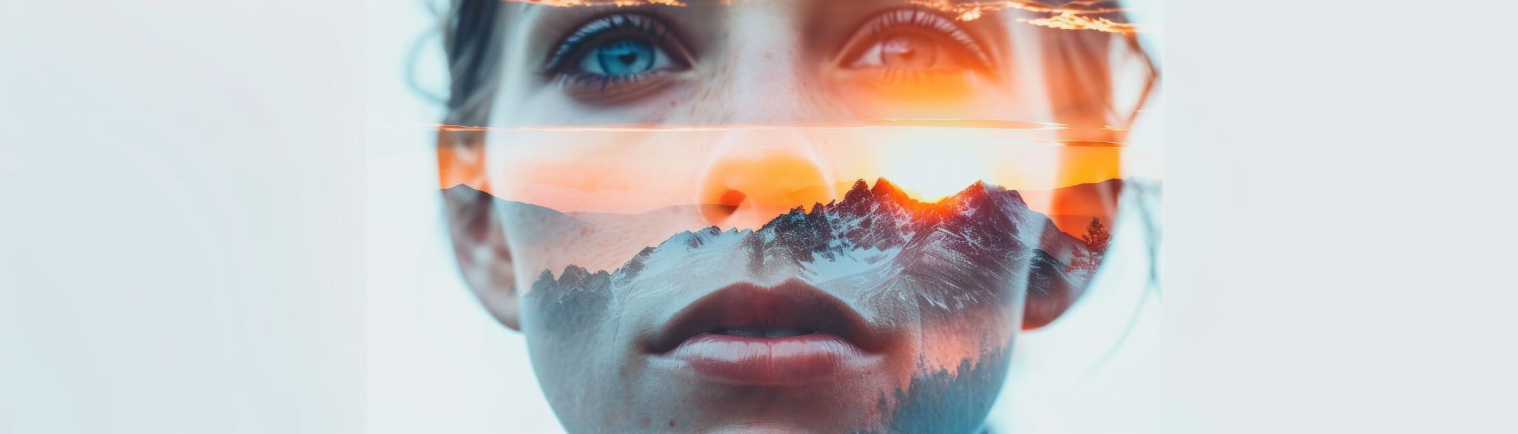 Effect handling nurturing a dream, capturing the careful management of aspirations close up, concept of vision, realistic, Double exposure, Artist studio backdrop